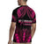 Breast Cancer Pink Out Rugby Jersey Polynesian Art Tattoo Black Version