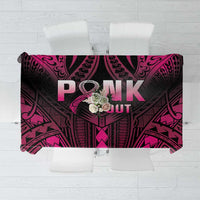 Breast Cancer Pink Out Tablecloth Polynesian Art Tattoo Black Version LT05 Black - Polynesian Pride