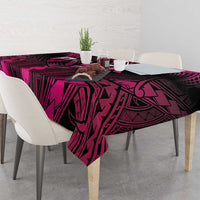 Breast Cancer Pink Out Tablecloth Polynesian Art Tattoo Black Version LT05 - Polynesian Pride