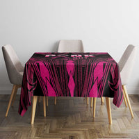 Breast Cancer Pink Out Tablecloth Polynesian Art Tattoo Black Version LT05 - Polynesian Pride