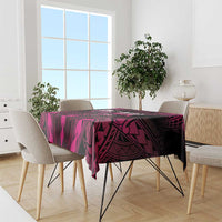 Breast Cancer Pink Out Tablecloth Polynesian Art Tattoo Black Version LT05 - Polynesian Pride