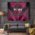 Breast Cancer Pink Out Tapestry Polynesian Art Tattoo Black Version