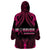 Breast Cancer Pink Out Wearable Blanket Hoodie Polynesian Art Tattoo Black Version