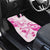 Breast Cancer Awareness Car Mats Ribbon Polynesian Pattern White Version