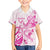 Personalised Breast Cancer Awareness Hawaiian Shirt Ribbon Polynesian Pattern White Version