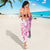 Breast Cancer Awareness Sarong Ribbon Polynesian Pattern White Version