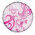 Breast Cancer Awareness Spare Tire Cover Ribbon Polynesian Pattern White Version