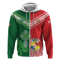 Tonga Ireland Rugby Custom Hoodie Ikale Tahi With Shamrocks Together