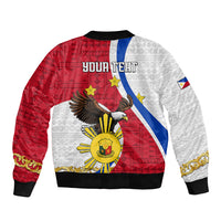 Personalized Philippines Bomber Jacket The Eight-Rayed Sun Bald Eagle Polynesian Pattern LT05 - Polynesian Pride
