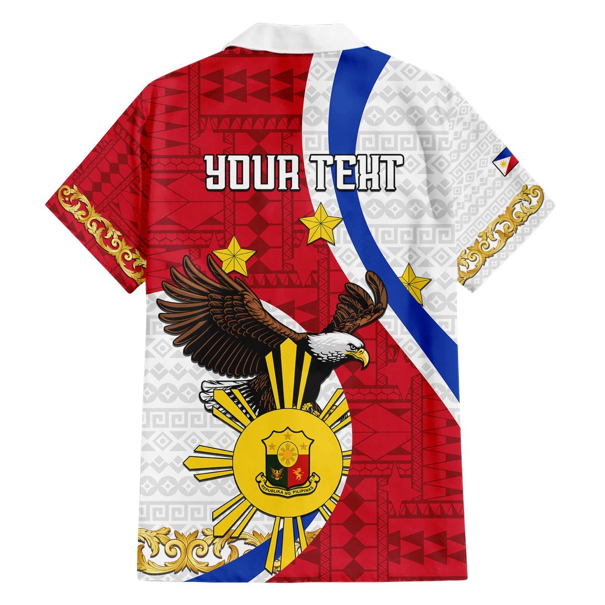 Personalized Philippines Hawaiian Shirt The Eight-Rayed Sun Bald Eagle Polynesian Pattern LT05 - Polynesian Pride