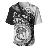 Personalized Go Fishing Baseball Jersey Polynesian Pattern LT05 Black - Polynesian Pride