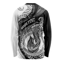 Personalized Go Fishing Long Sleeve Shirt Polynesian Pattern LT05 - Polynesian Pride