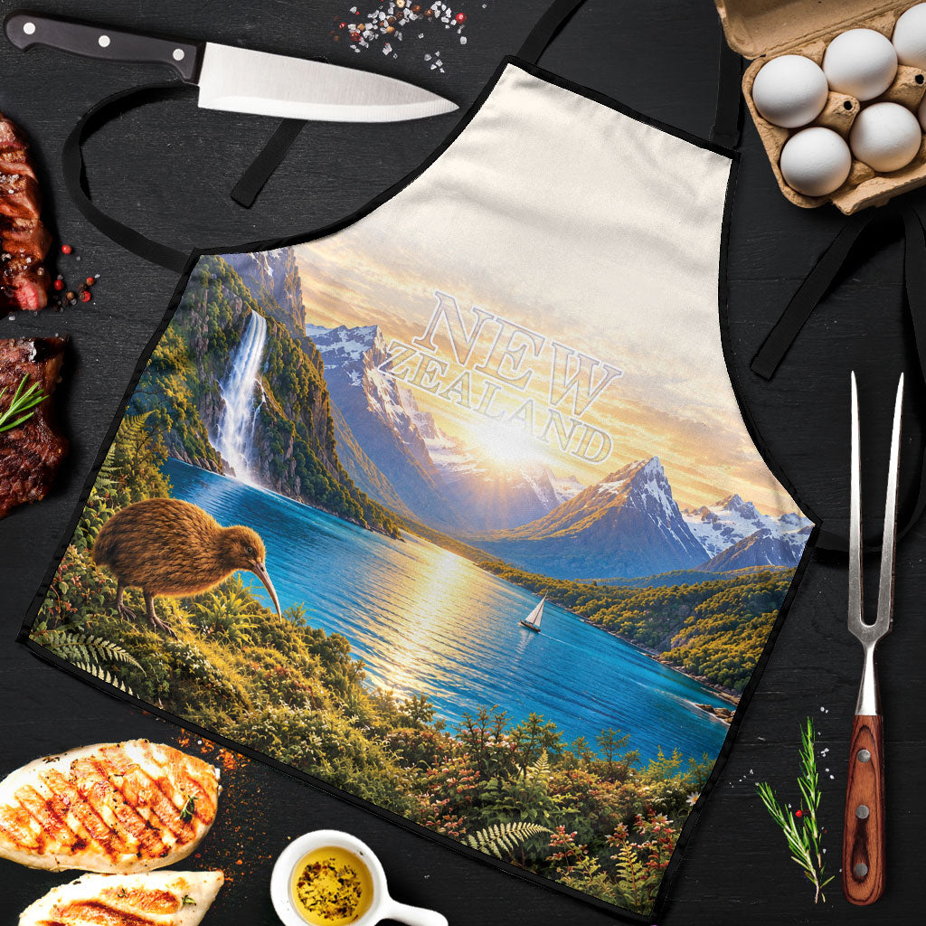 New Zealand Flag Apron Scenic Nature