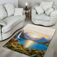 New Zealand Flag Area Rug Scenic Nature