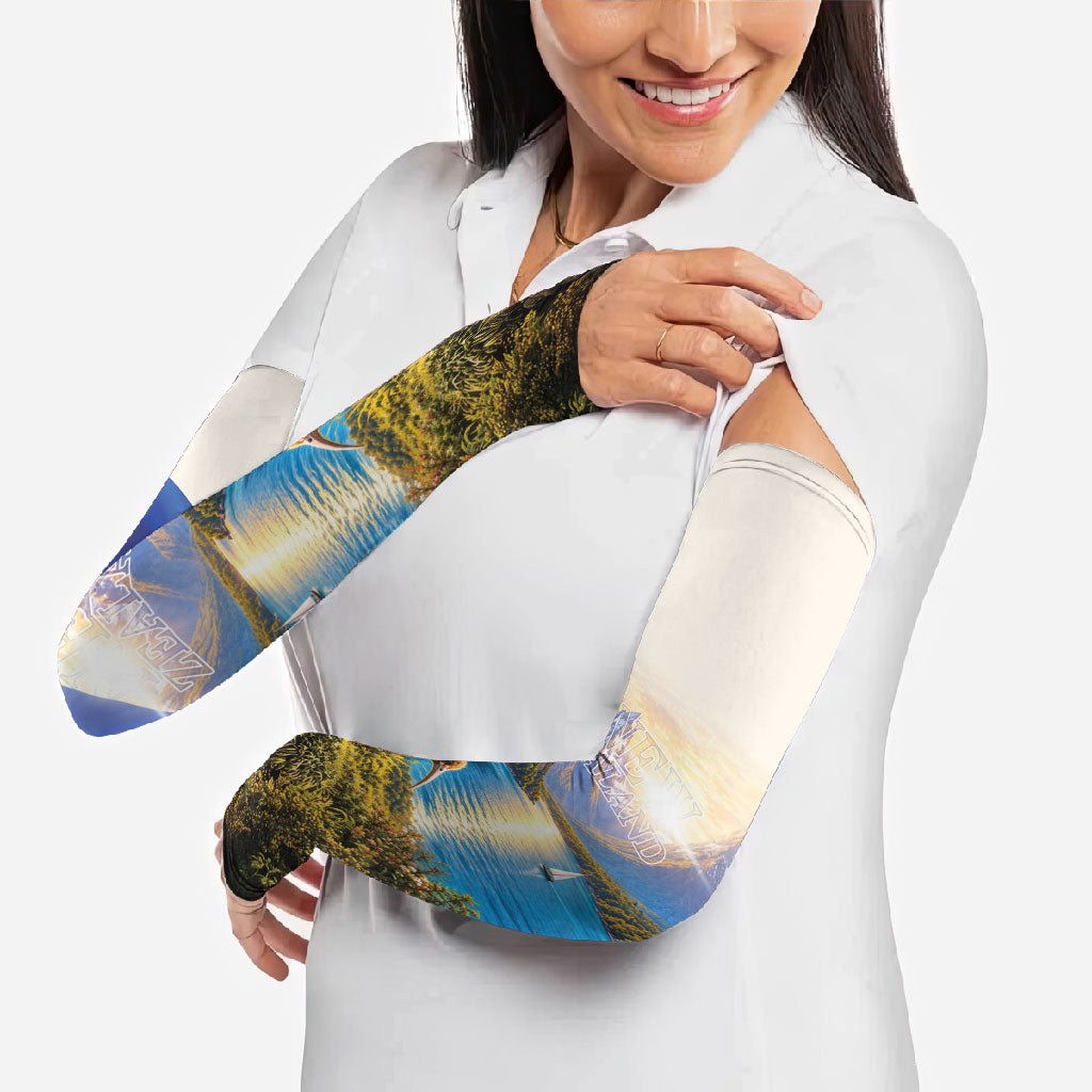 New Zealand Flag Arm Sleeves Scenic Nature