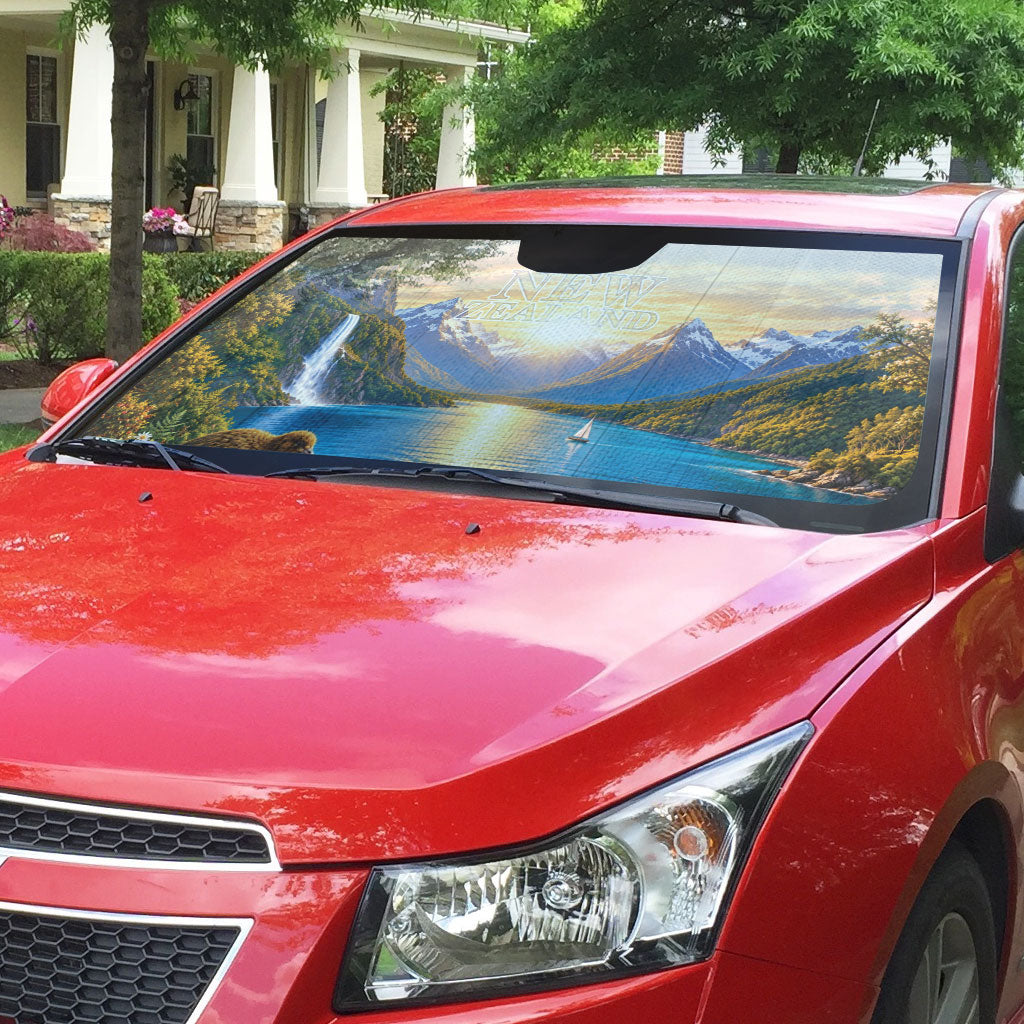New Zealand Flag Auto Sun Shade Scenic Nature