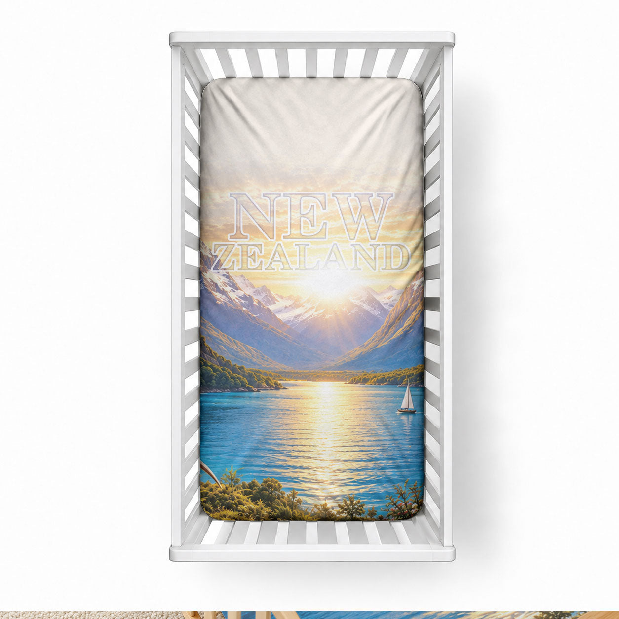 New Zealand Flag Baby Bed Cover Scenic Nature LT05 28 × 52 in Multicolor - Polynesian Pride