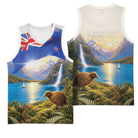 New Zealand Flag Basketball Jersey Scenic Nature