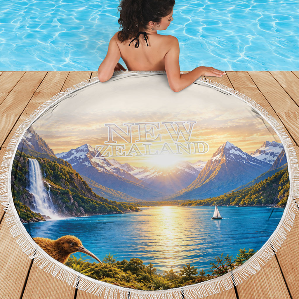 New Zealand Flag Beach Blanket Scenic Nature