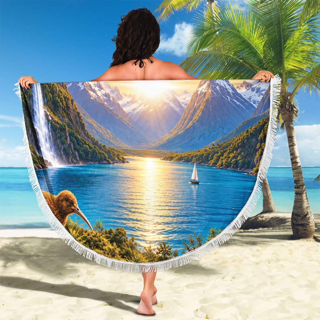 New Zealand Flag Beach Blanket Scenic Nature
