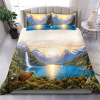 New Zealand Flag Bedding Set Scenic Nature