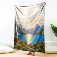 New Zealand Flag Blanket Scenic Nature