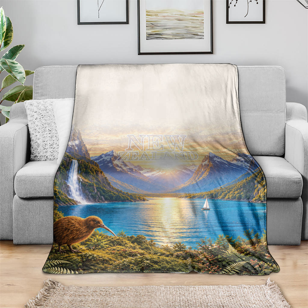 New Zealand Flag Blanket Scenic Nature