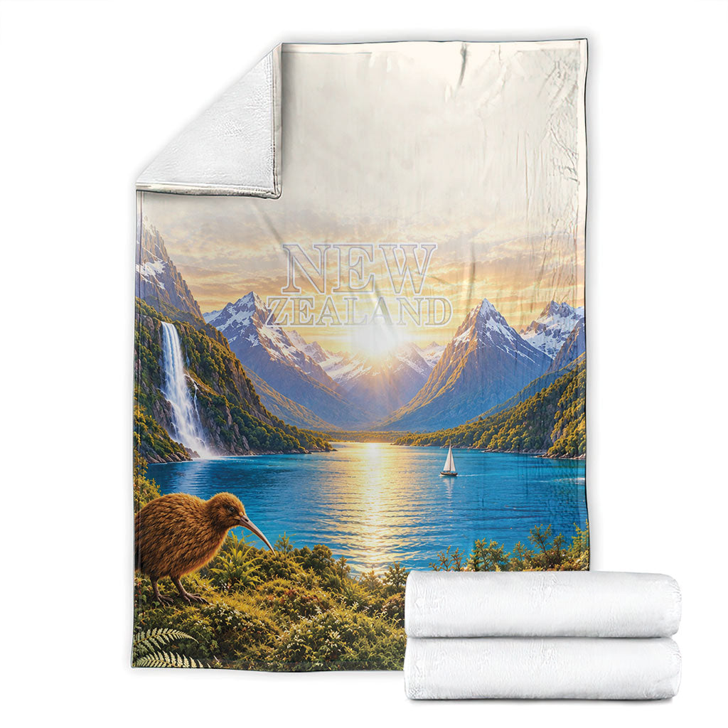 New Zealand Flag Blanket Scenic Nature