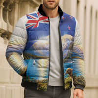 New Zealand Flag Bomber Puffer Jacket Scenic Nature