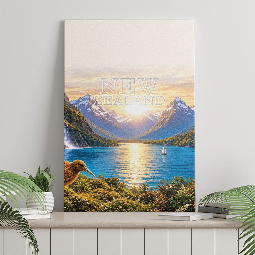 New Zealand Flag Canvas Wall Art Scenic Nature
