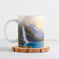 New Zealand Flag Ceramic Mug Scenic Nature