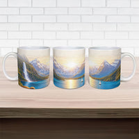 New Zealand Flag Ceramic Mug Scenic Nature