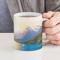 New Zealand Flag Ceramic Mug Scenic Nature