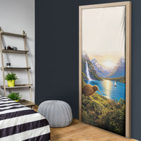 New Zealand Flag Door Cover Scenic Nature