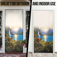 New Zealand Flag Door Cover Scenic Nature