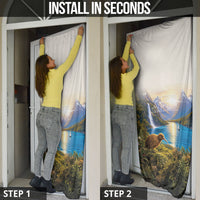 New Zealand Flag Door Cover Scenic Nature