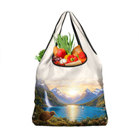 New Zealand Flag Grocery Bag Scenic Nature