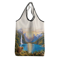 New Zealand Flag Grocery Bag Scenic Nature