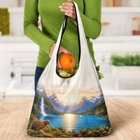 New Zealand Flag Grocery Bag Scenic Nature