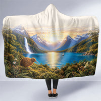 New Zealand Flag Hooded Blanket Scenic Nature