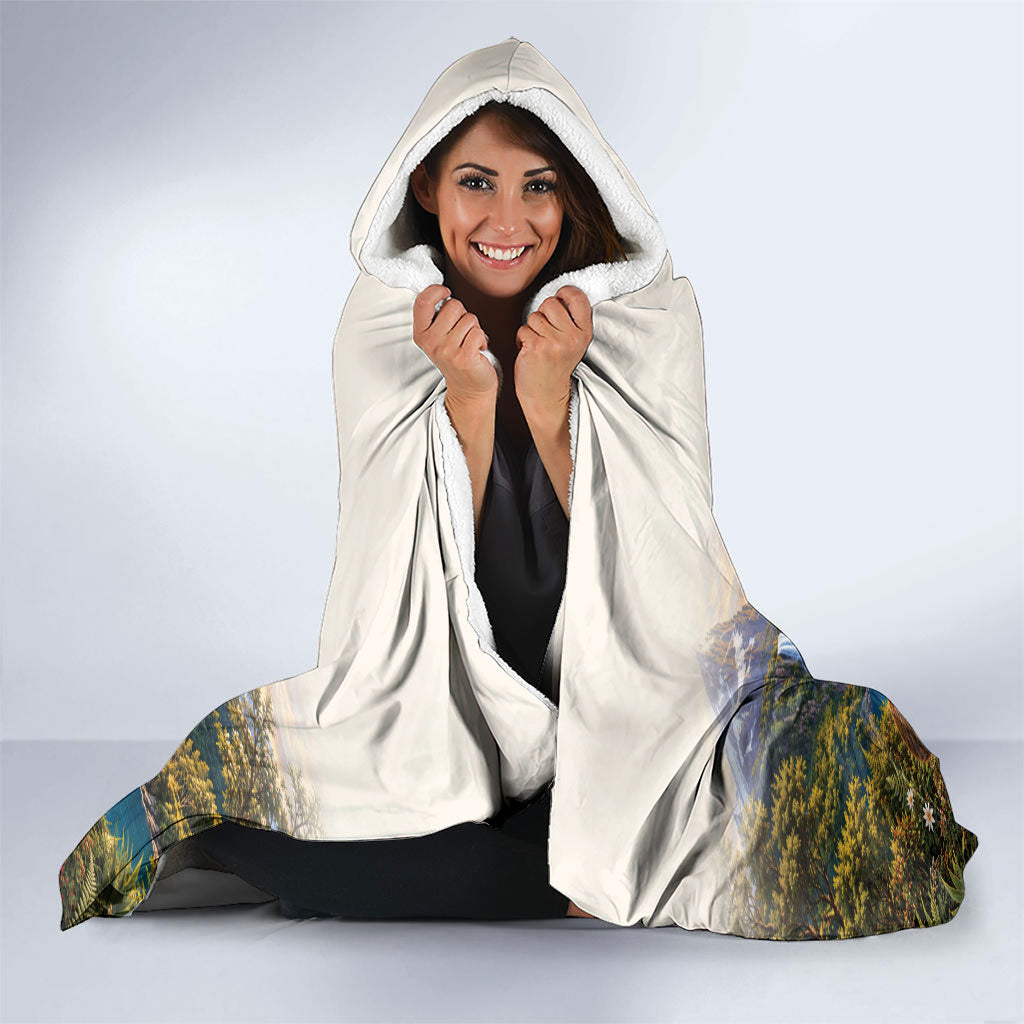 New Zealand Flag Hooded Blanket Scenic Nature