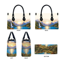 New Zealand Flag Leather Bag Scenic Nature