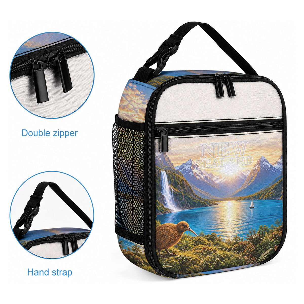 New Zealand Flag Lunch Bag Scenic Nature