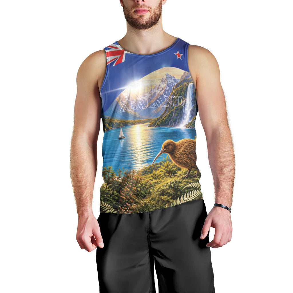 New Zealand Flag Men Tank Top Scenic Nature