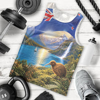 New Zealand Flag Men Tank Top Scenic Nature