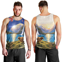 New Zealand Flag Men Tank Top Scenic Nature