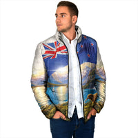 New Zealand Flag Padded Jacket Scenic Nature