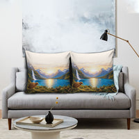 New Zealand Flag Pillow Cover Scenic Nature