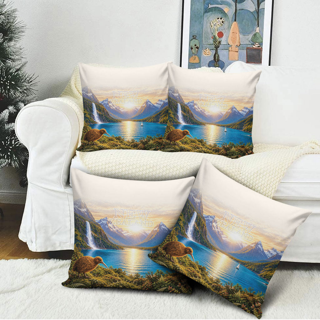 New Zealand Flag Pillow Cover Scenic Nature