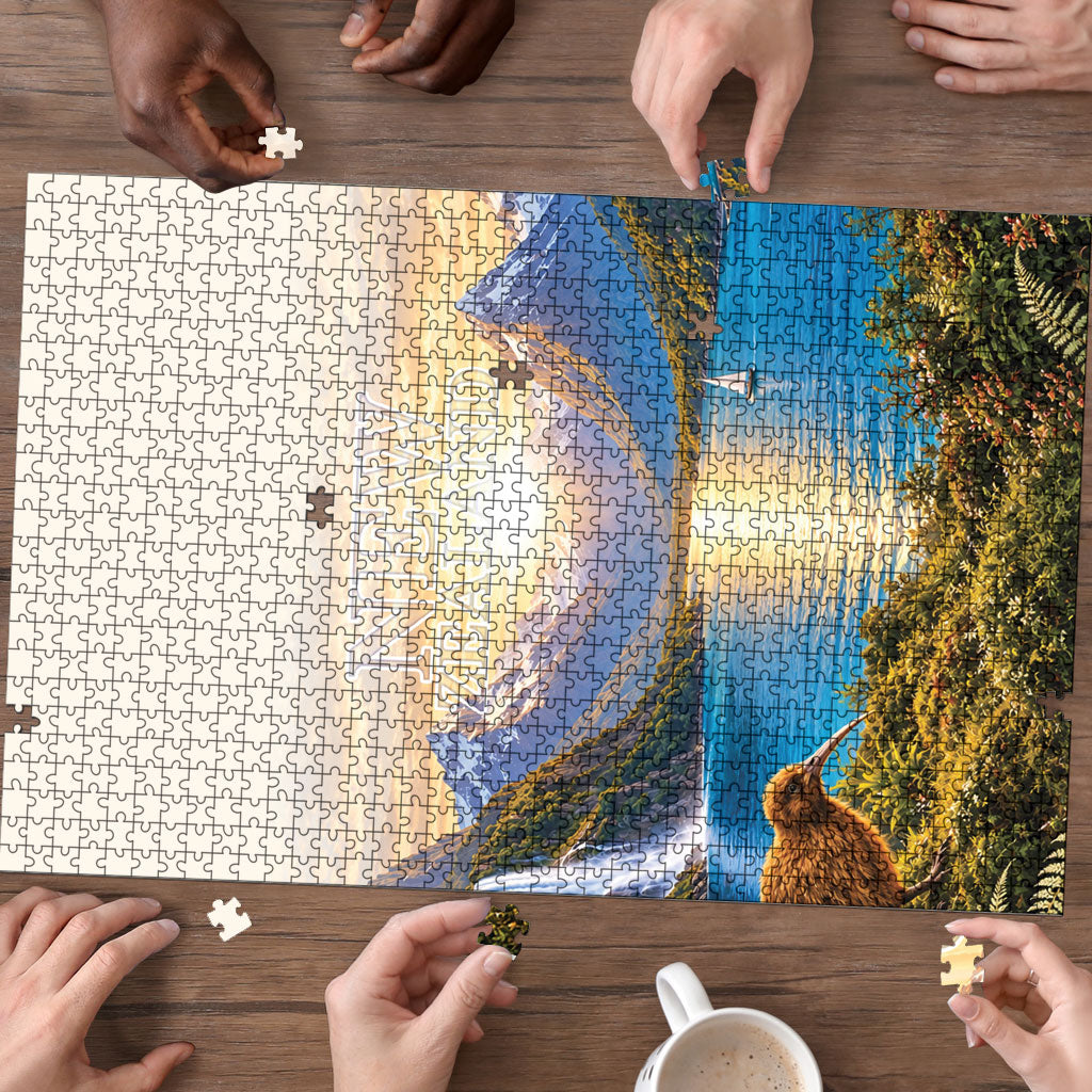 New Zealand Flag Puzzle Scenic Nature